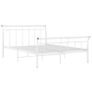 Bed Frame White Metal 140x200 cm Image 2