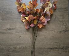 Artificial autumn leaves stems 4x