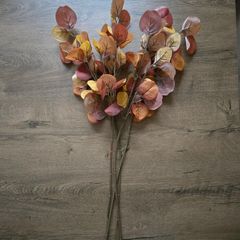 Artificial autumn leaves stems 4x