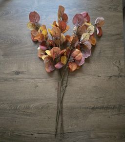 Artificial autumn leaves stems 4x