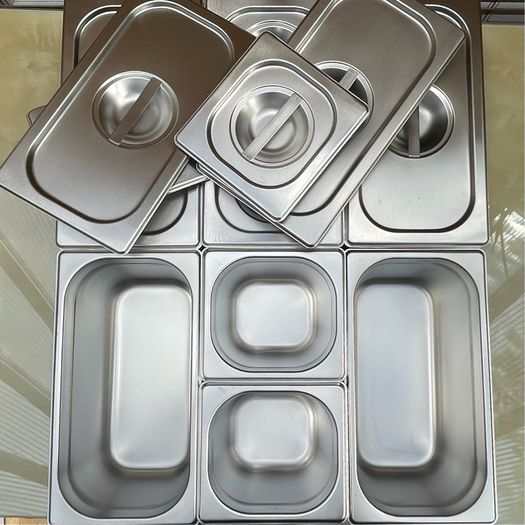 8x Vogue Stainless Steel Gastronorm Tray 150mm