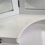 White dressing table with mirror and stool Image 2