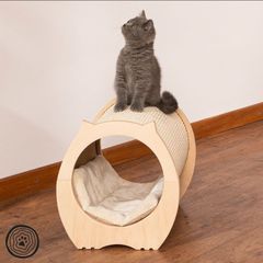 Scratch mat cat bed