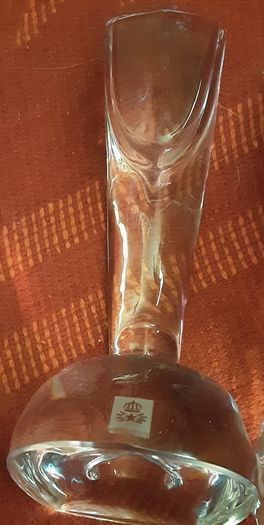 rare vintage glass ericofon book end's
