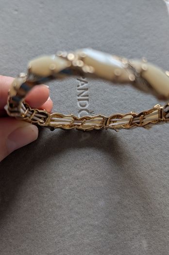 Vintage Monet Gold Tone Elastic Bracelet 1960s