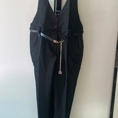 dark grey trousers