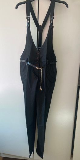dark grey trousers