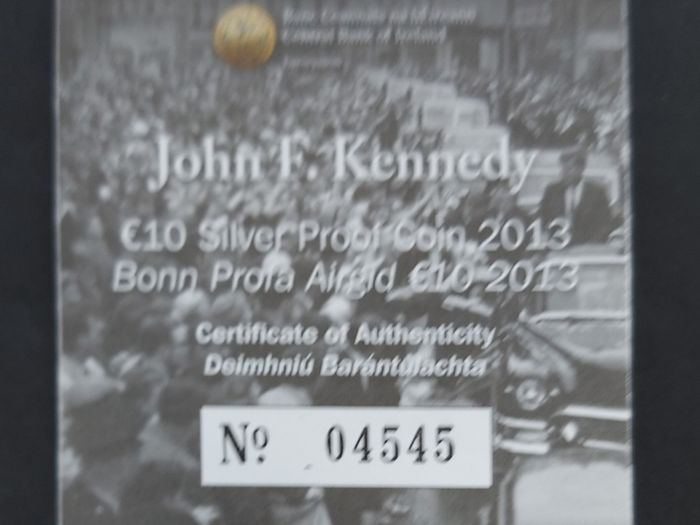 Ireland 10 Euro 2013 J.F.Kennedy Silver Proof coin
