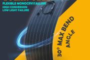 Solar Panel ETFE Flexible Monocrystalline Solar Cell 12V 100w Battery Charger System Kit Home Roof Camper Van