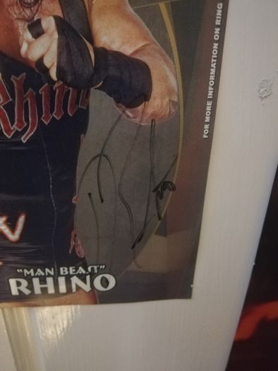 Rhyno Wwe Ecw Tna Roh Autograph