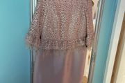 BNWT pink feather shimmer dress size 16