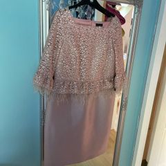 BNWT pink feather shimmer dress size 16