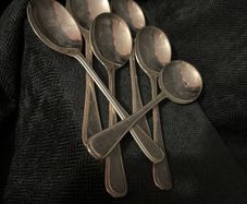 Vintage English Sheffield  Soup Spoon Cutlery Flatware  c1970's