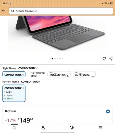 Logitech Combo Touch, Detachable iPad Keyboard Case (10th gen and A16)