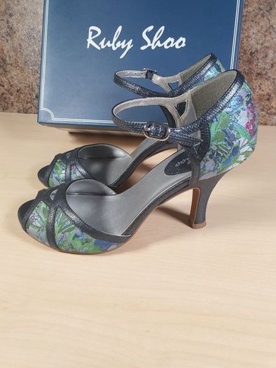 Ruby Shoo Eliza blue high heels Size UK 8 EU 41