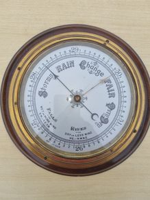Large antique aneroid barometer