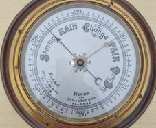 Large antique aneroid barometer
