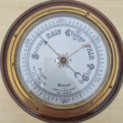 Large antique aneroid barometer
