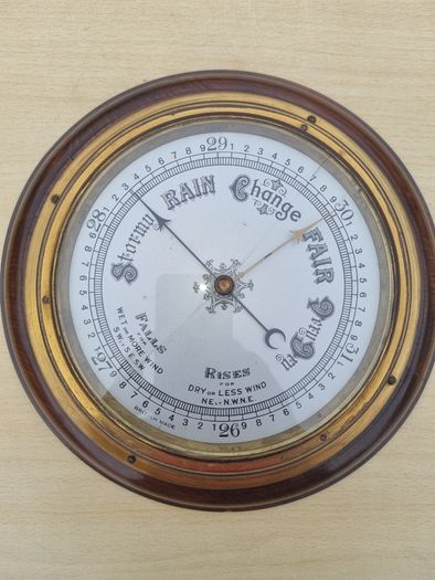 Large antique aneroid barometer