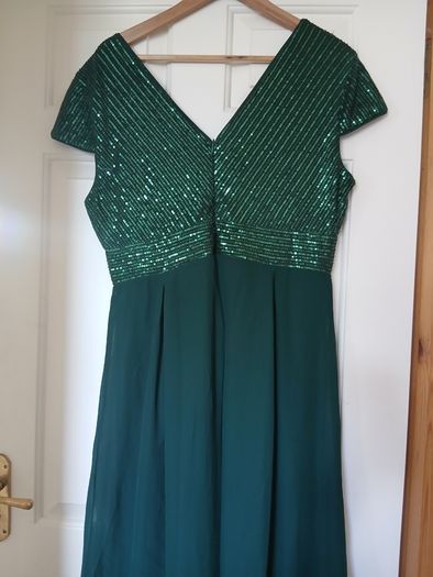 Emerald green gown