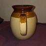 Vintage brown and tan water jug with wheat design Image 2