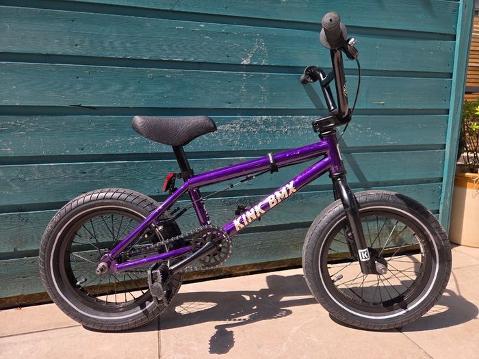 Kink Pump 14" BMX Kids Bike Purple