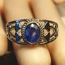 Sterling Silver Natural Sapphire Band Ring Image 5