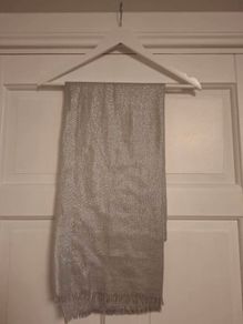 Pamela Scott Silver Glittery Shawl
