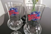 TWO PLANET Hollywood  DUBLIN hurricane glasses    collectable