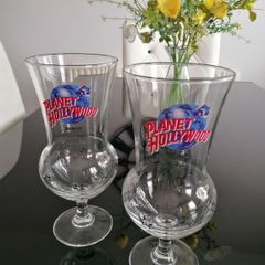 TWO PLANET Hollywood  DUBLIN hurricane glasses    collectable