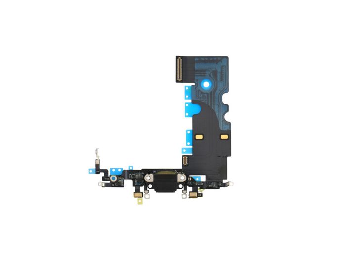 For iPhone 8 4.7" USB Charging Port Dock Lightning Connector Flex Cable Black - FHT09IPCP