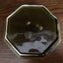 Vintage 1960s/70s  Dark Green ceramic egg cups and salt cellar with tray Image 8