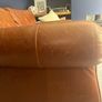 Brown leather couch Image 3