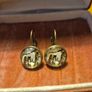 Vintage cats with umbrellas earrings Image 2