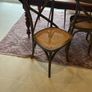 Two Cross Back Dining Chairs Rattan seat Image 2
