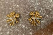 Nina Ricci gold filled clip on earrings
