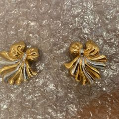 Nina Ricci gold filled clip on earrings