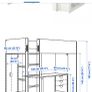 Ikea loft bed with desk Image 3