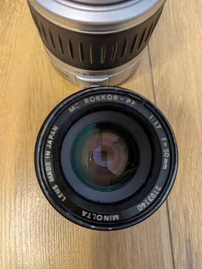 Canon EF 28-90mm Zoom + Minolta Rokkor 50mm  Vintage Lens Bundle