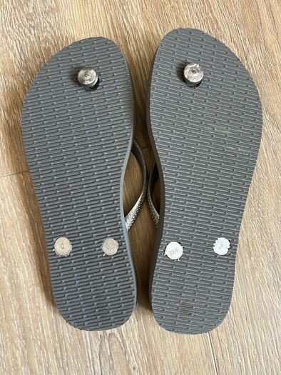 Silver slim Havaianas uk1-2