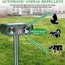 Ultrasonic Solar Cat Dog Repellent Fox Pest Scarer Deterrent Repeller Garden Image 3