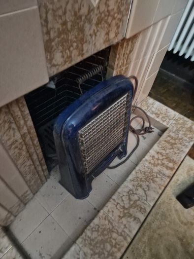 1920s/30s Vintage MAGNET 1930s Art Deco cobalt blue enamel electric fire