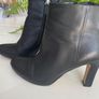 Aldo black leather ankle boots medium heel Image 4