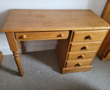 Writing desk hand made solid pine