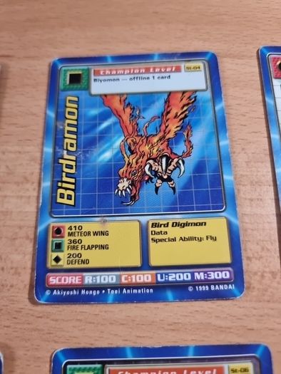 13 Champion level Digimon cards. 1999.