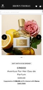 CREED AVENTUS for her niche parfum