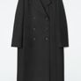 COS Longline Wool Peacoat Size 34 Dark Grey Image 2