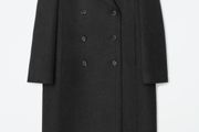COS Longline Wool Coat Size 34 Dark Grey RRP290