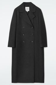 COS Longline Wool Coat Size 34 Dark Grey RRP290