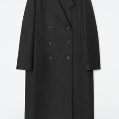COS Longline Wool Coat Size 34 Dark Grey RRP290